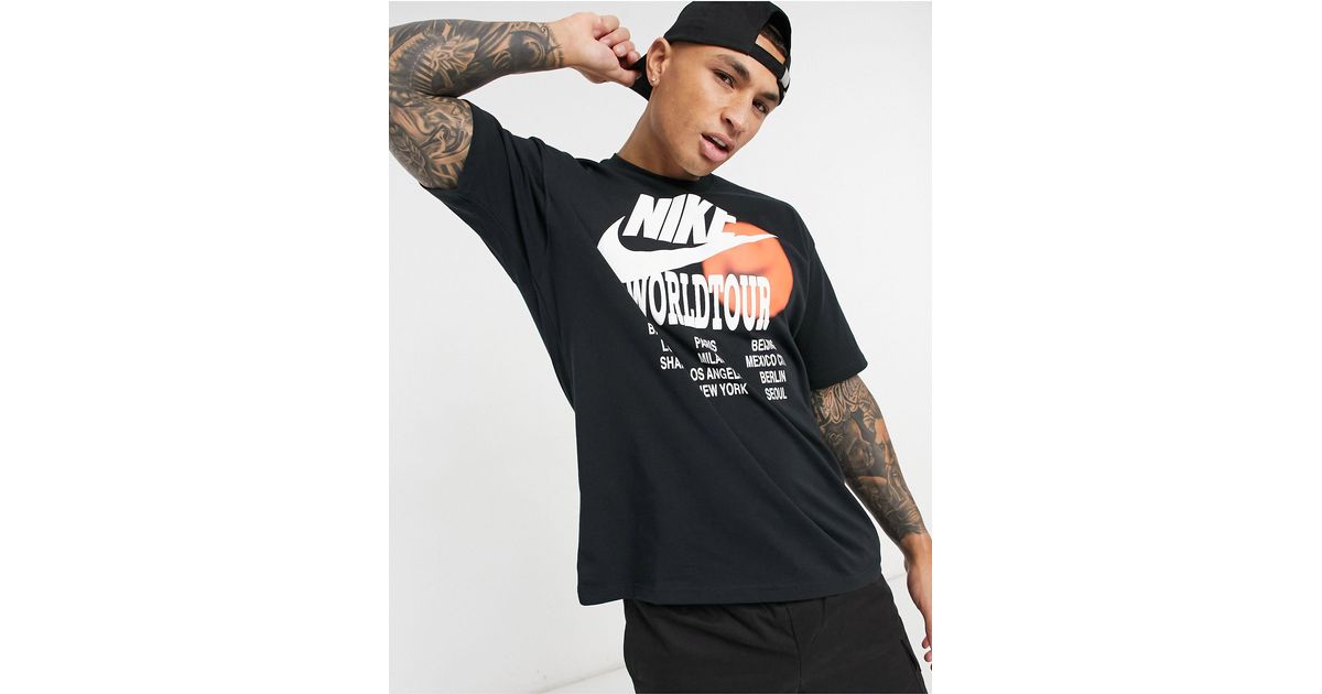 World Tour Pack - T-shirt oversize à imprimé graphique Nike pour