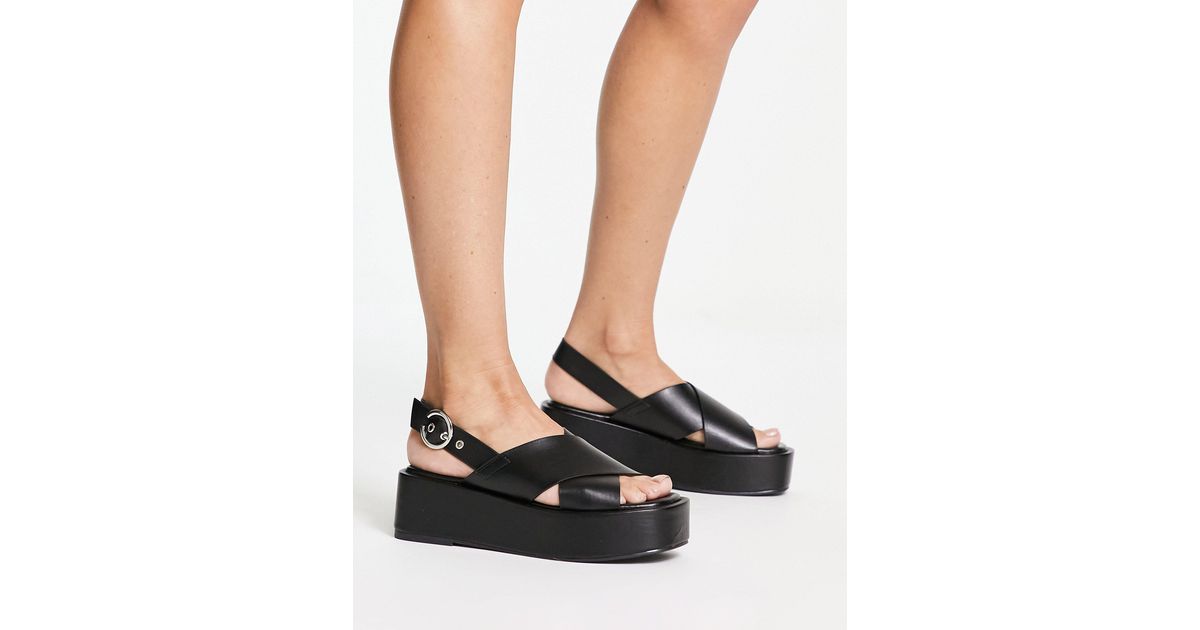 schuh black platform sandals