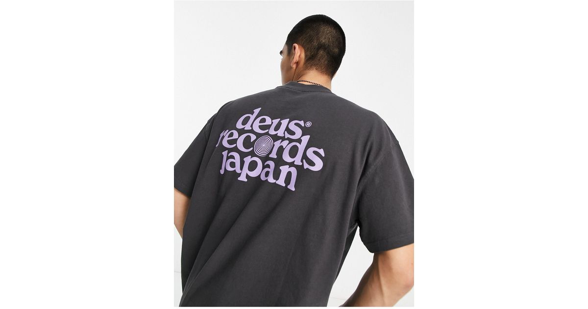Deus Ex Machina strata t-shirt in gray Exclusive to ASOS