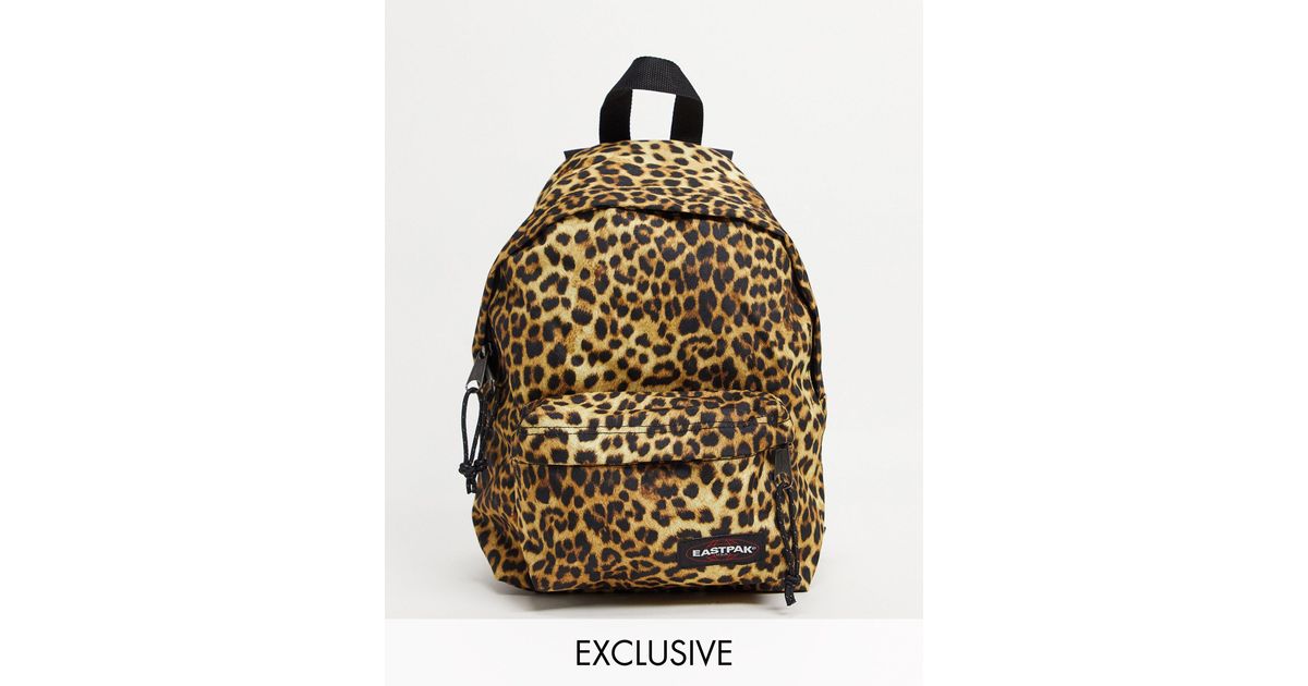 In esclusiva per asos - - orbit - zaino con stampa leopardata di Eastpak in  Marrone | Lyst