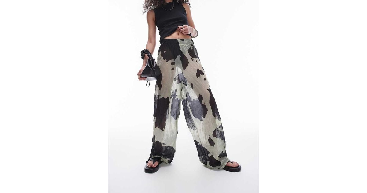 Animal Print Topshop Cow Print Joggers Buy Cow Print Wide Leg