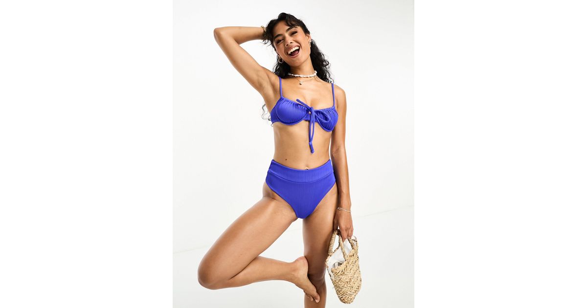 Kulani Kinis X Hannah Meloche & Ava Jules Ribbed High Hip Cheeky Bikini