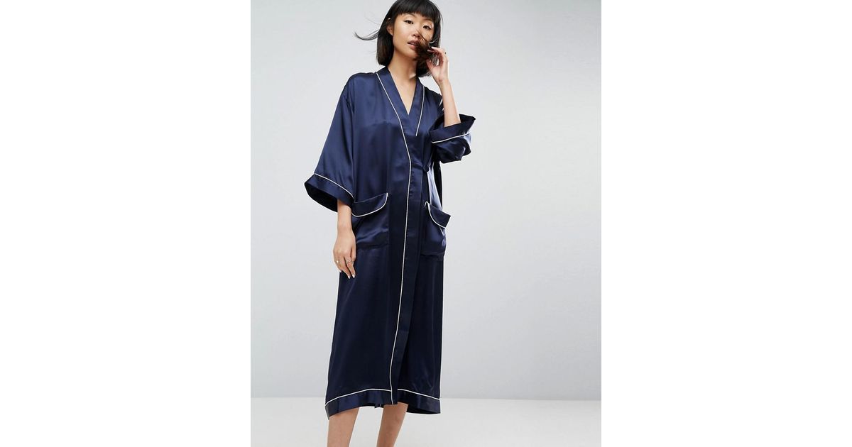 asos silk dressing gown