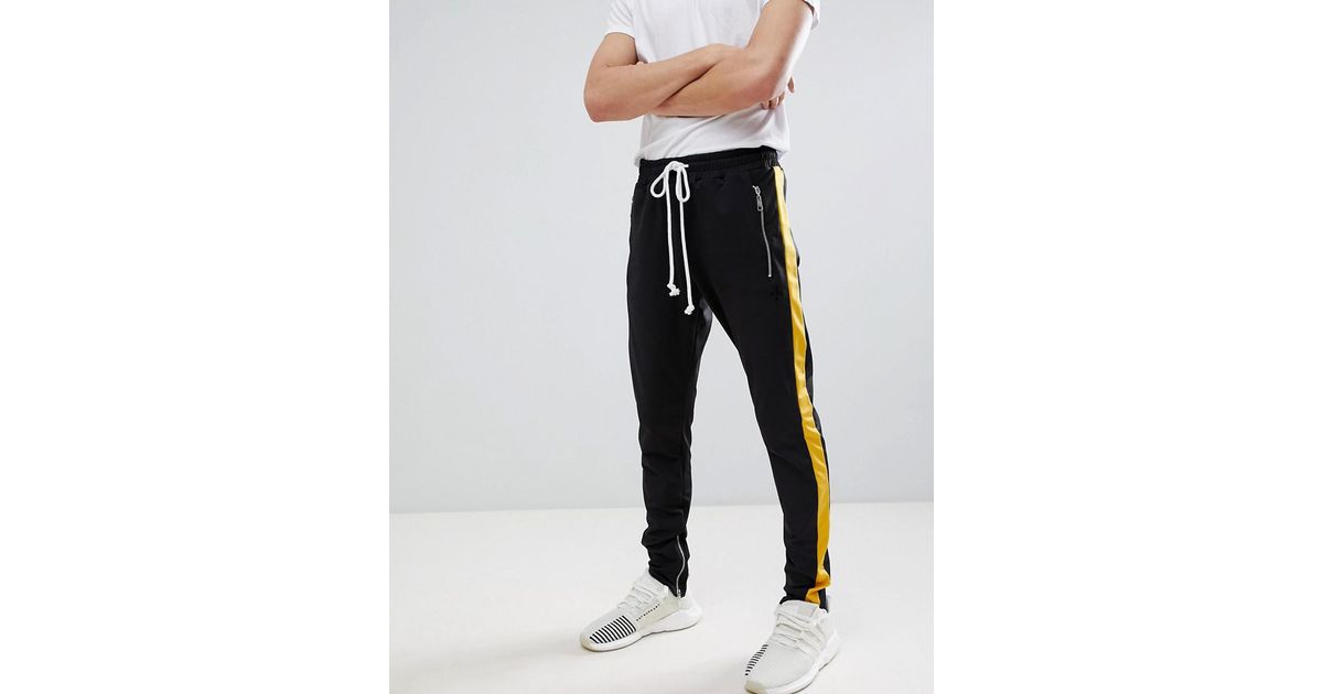 Criminal Damage Skinny Joggers In Black 