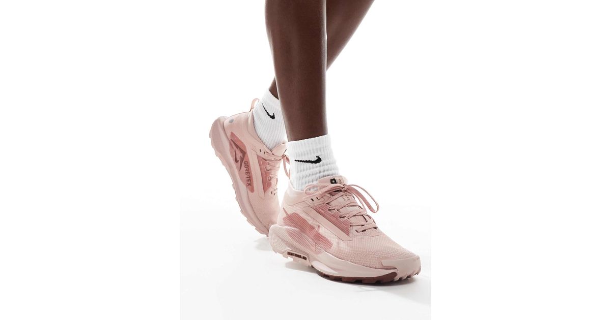 Nike Reactx Pegasus Trail 5 Gore-tex Trainers in Pink | Lyst