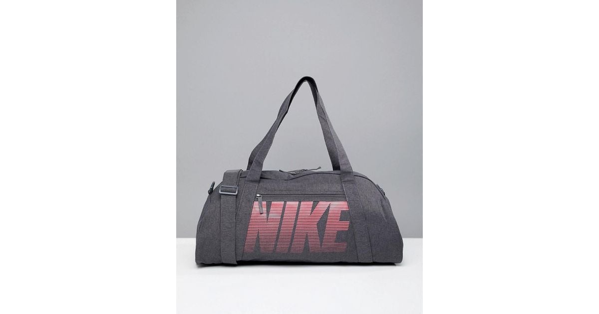gray nike duffel bag