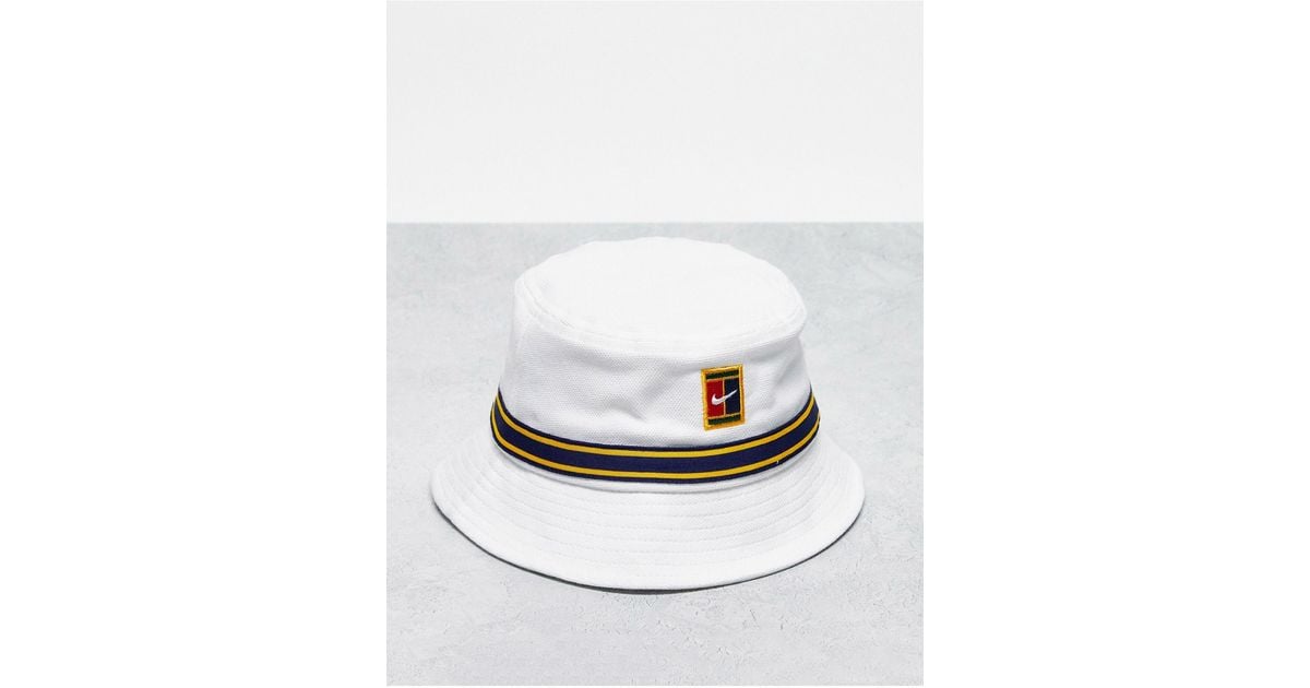 Nike Heritage Tennis Bucket Hat in White Lyst Nike Heritage Tennis Bucket Hat in White Lyst