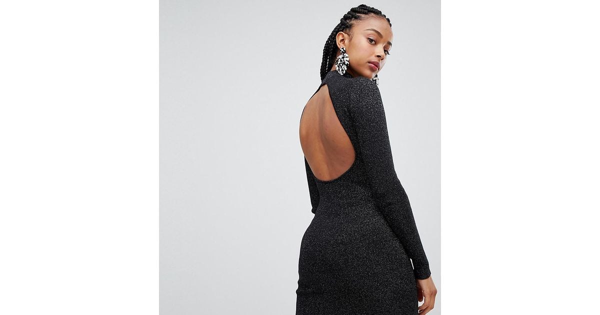 bershka backless dress