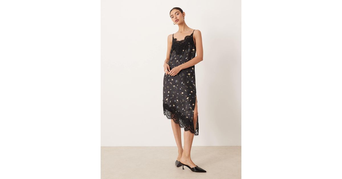 chinese dress ladies H HIAMIGOS Women's Full Slip for Under Dresses Non Cling Navy Satin Square  Neck Wide Strap Lace Mini Cami Soft Nightwear at Amazon Women's Clothing  store main image 0