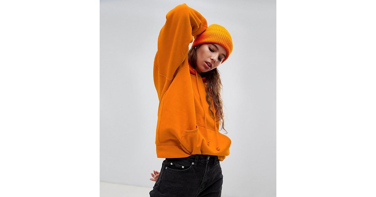 orange oversized hoodie