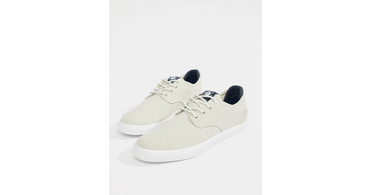 Lacoste Esparre Canvas Plimsolls in White for Men Lyst