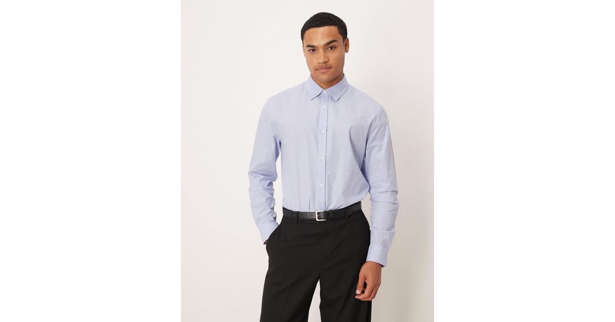 ASOS Slim Smart Shirt in White for Men | Lyst