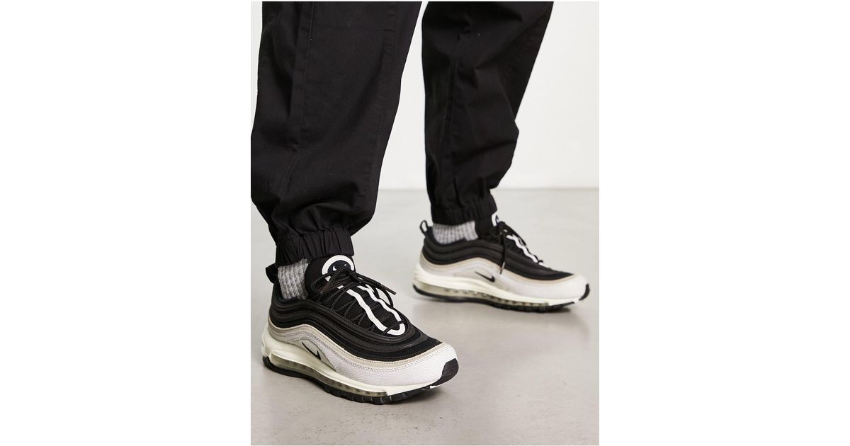 Air max 97 baskets noir et beige Nike pour homme en coloris Noir Lyst