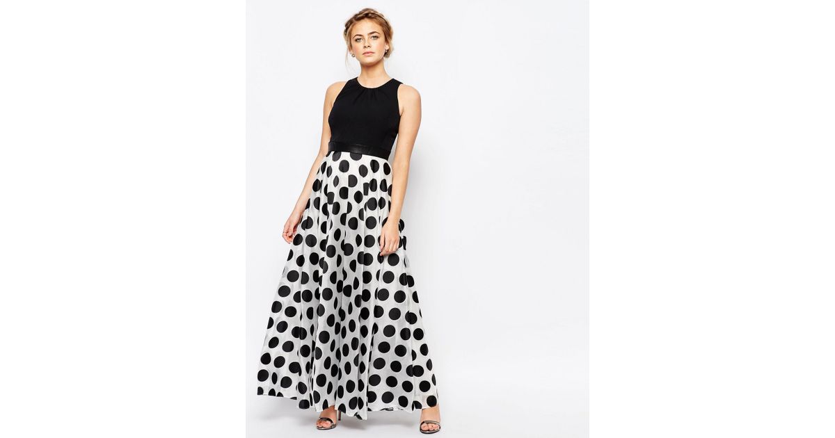 Coast Synthetic Polka Dot Maxi Dress in 