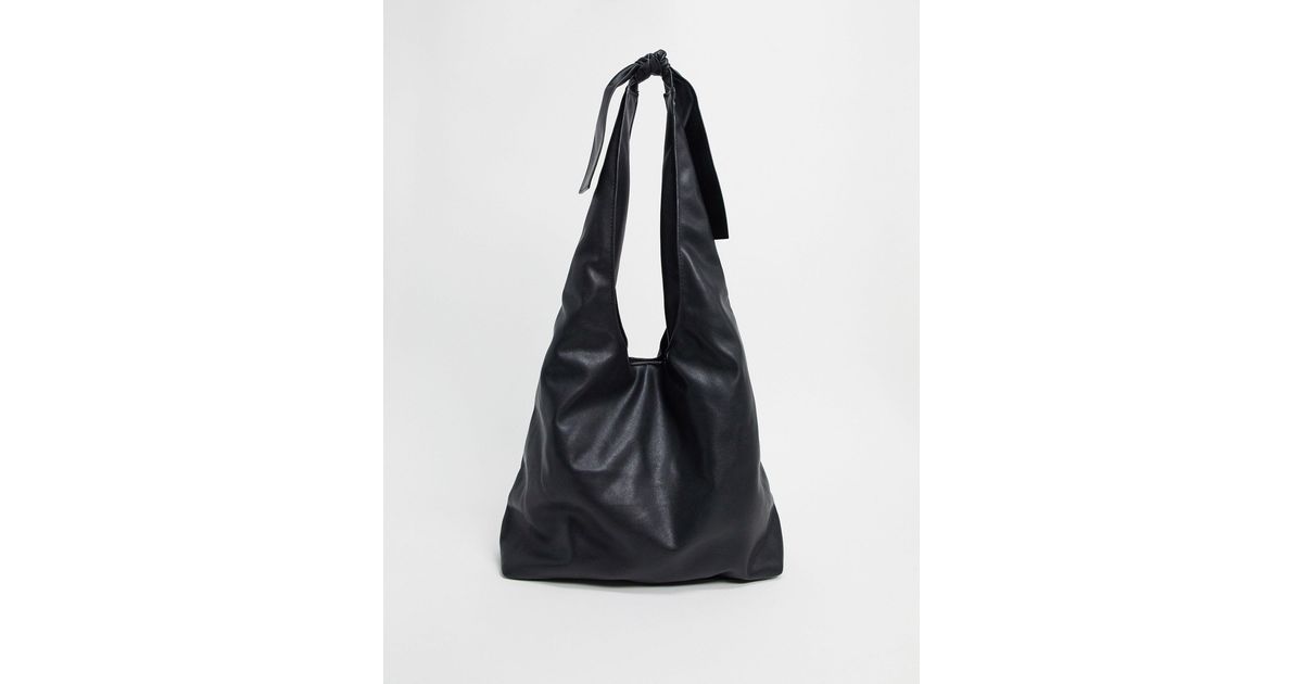Borsa da spalla oversize morbida nera di Mango in Nero | Lyst