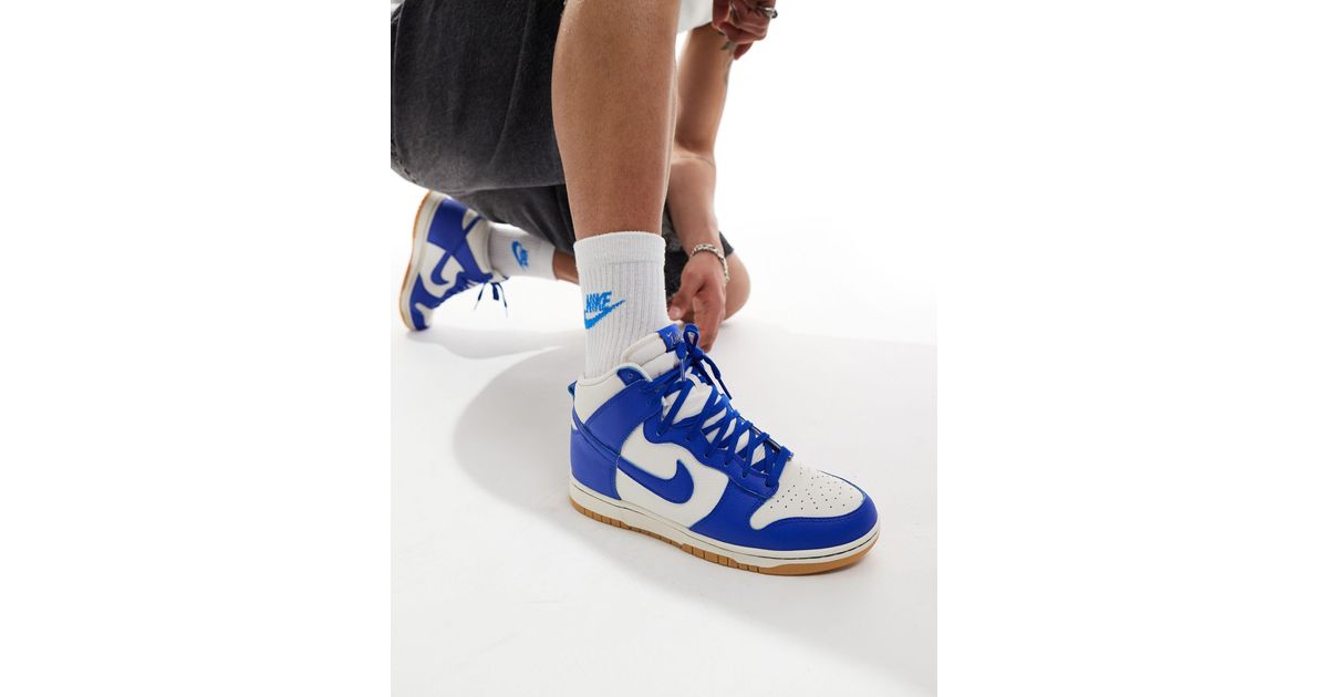 nike dunk bleu montante