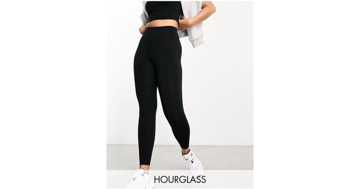 ASOS 4505 Hourglass Icon 7/8 legging With Bum Sculpt Seam Detail And Pocket  in Black