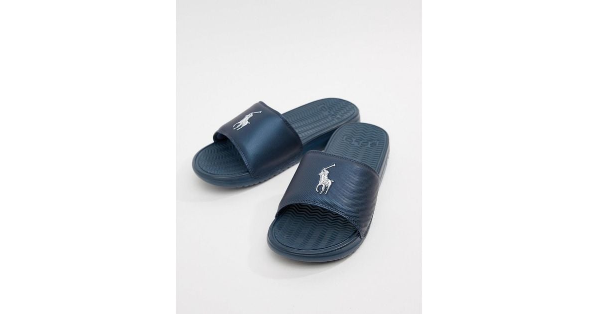 Polo Ralph Lauren Rodwell Sliders in Blue for Men | Lyst Polo Ralph Lauren Rodwell Sliders in Blue for Men | Lyst