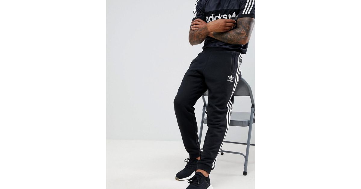 adidas Originals 3-stripe Joggers in Black for Men - Lyst