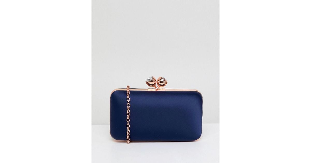 ted baker navy clutch bag