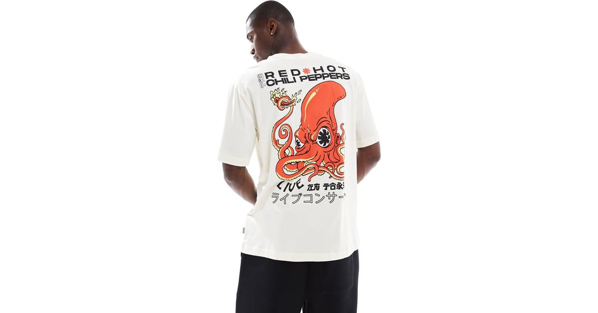Only Sons Oversize T-shirt With Red Hot Chilli Peppers Print in