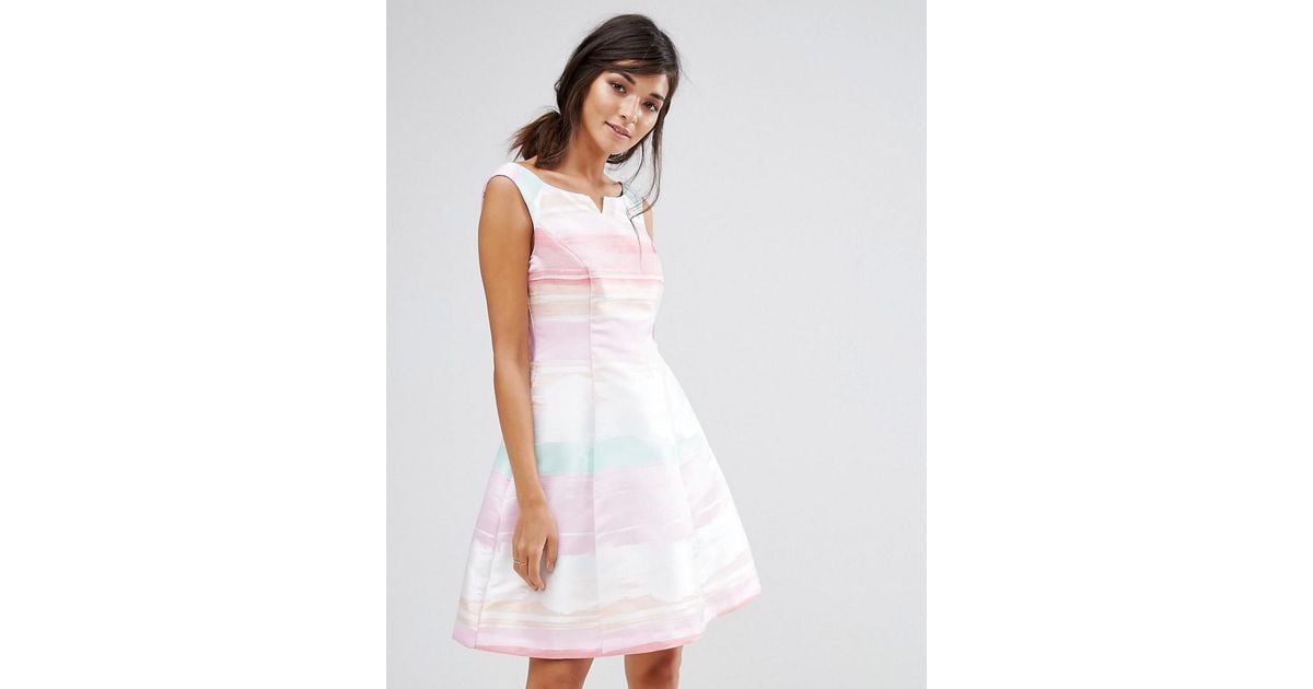 oasis rainbow stripe tube dress