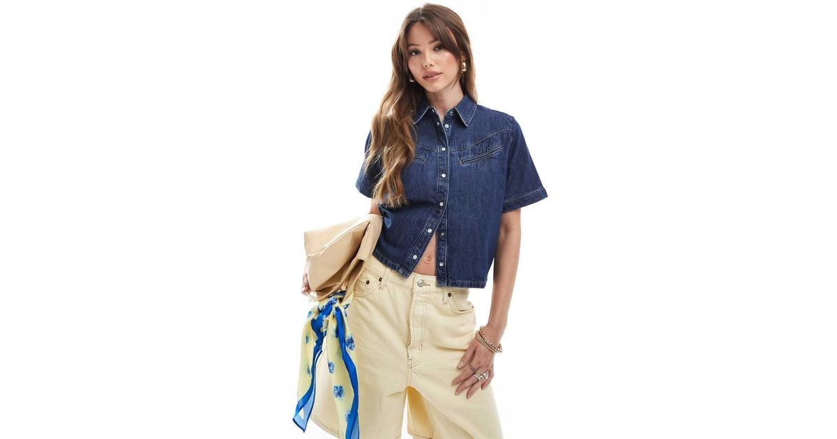 Levi's Rinoa Short Sleeve Denim Shirt in Blue Lyst UK