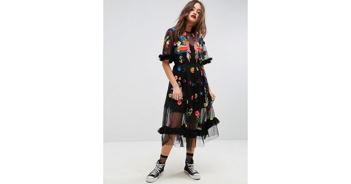 asos bird dress