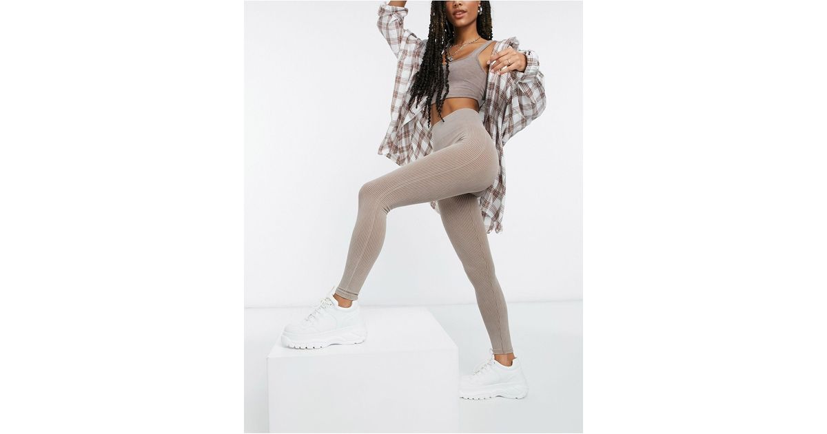 Pull\u0026Bear Ribbed Yoga leggings Co-ord 