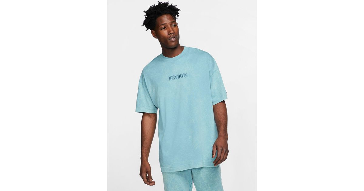 Nike Just Do It Washed T-shirt in Blue for Men | Lyst