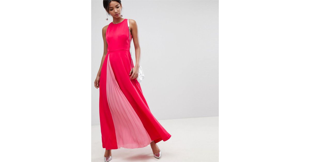 ted baker pink maxi dress