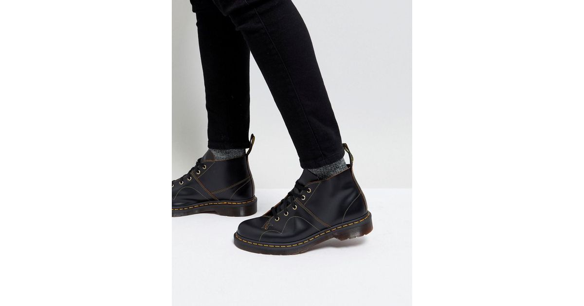 Dr. Martens Church Monkey Lace Up Boots In Black for Men | Lyst