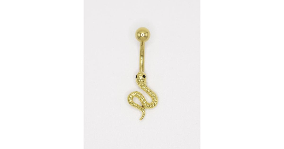 Lovisa Plated Titanium Snake Belly Bar in Metallic | Lyst UK