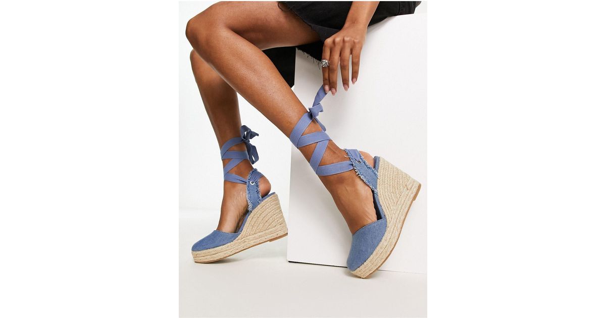 Stradivarius Closed Toe Platform Wedges in Black Lyst