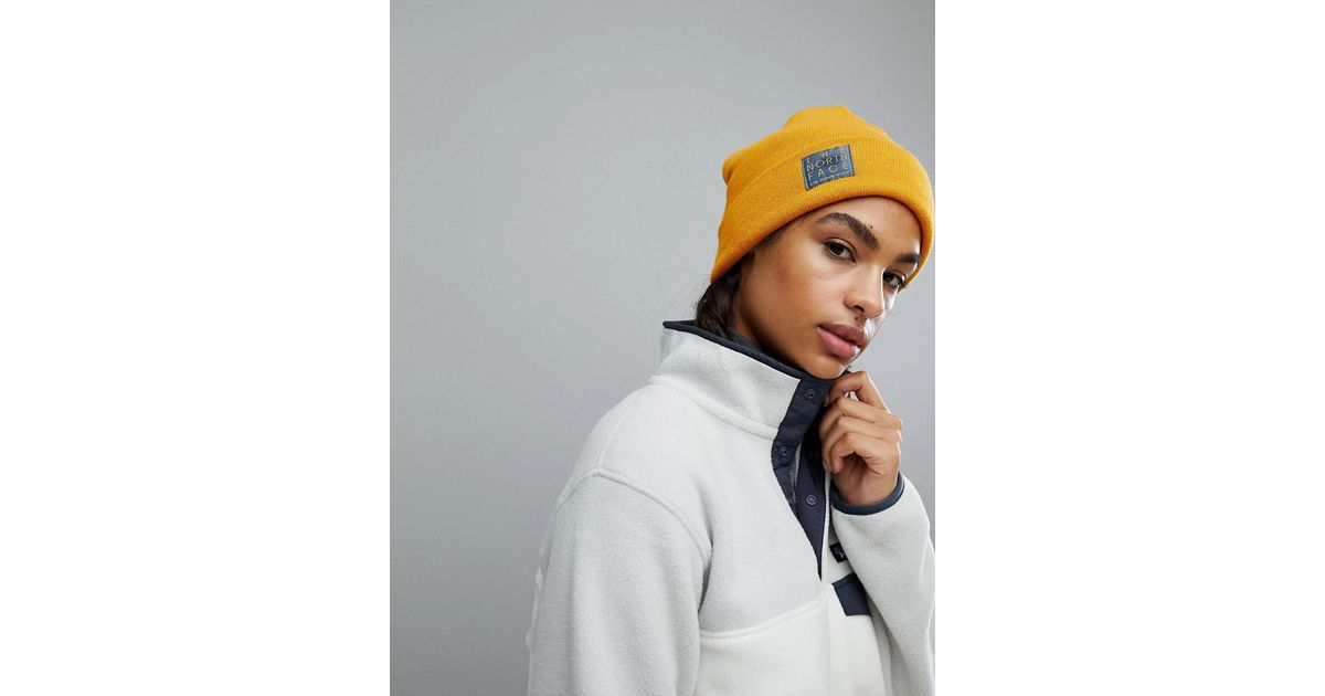 The North Face North Face Beanie In Yellow - Lyst