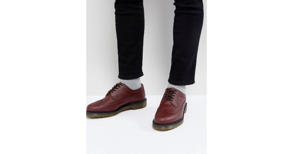 Dr. Martens 3989 Brogues in Red for Men | Lyst UK