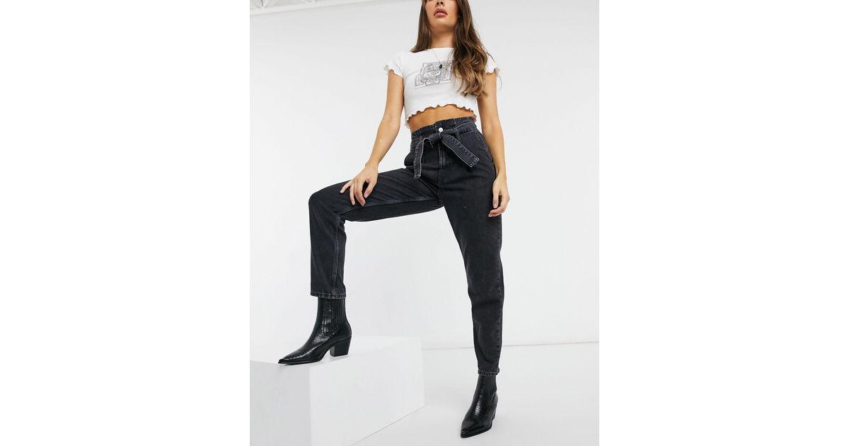 Topshop paperbag store jeans
