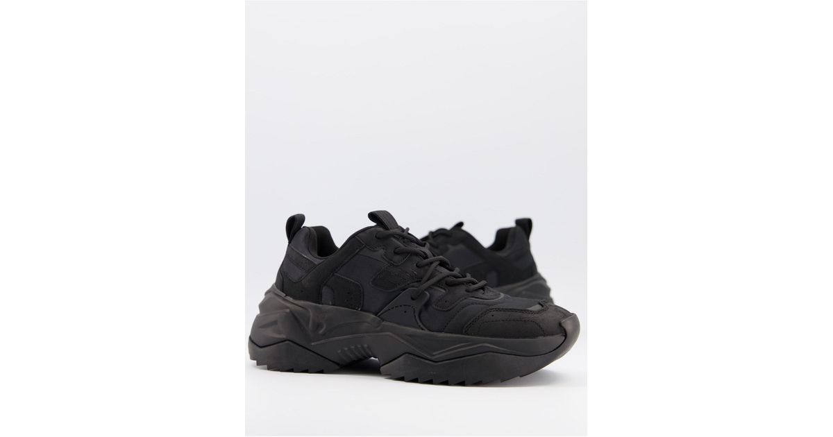 black chunky trainers cheap