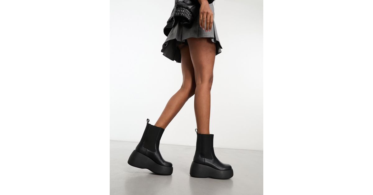 Monki – ankle-boots in Schwarz Lyst DE
