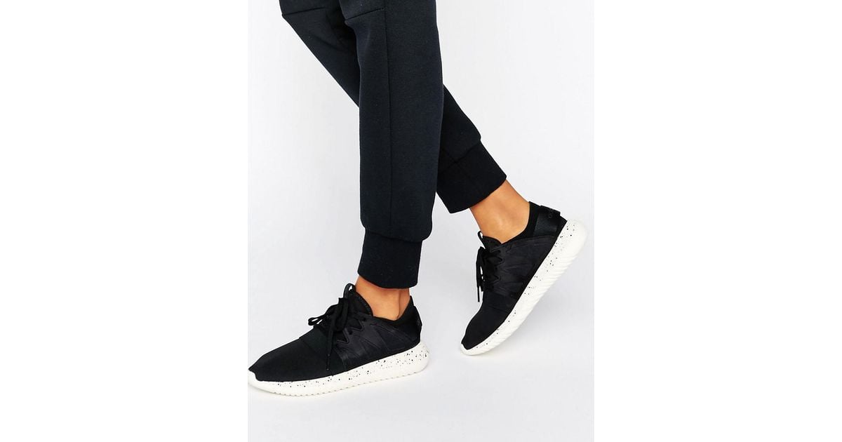 adidas Originals Black Tubular Trainers With Speckle Sole for Men | Lyst