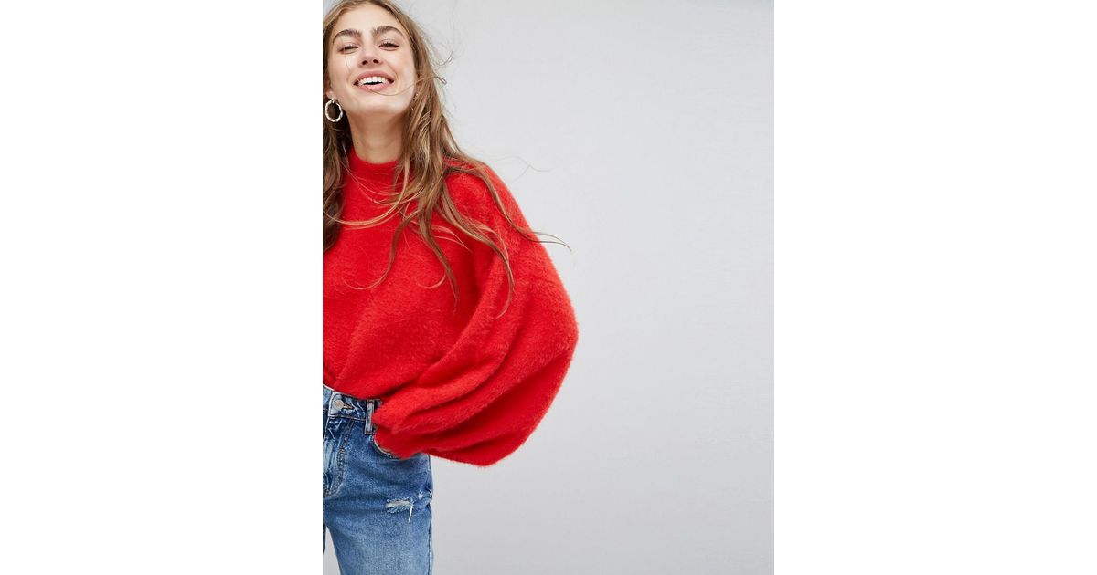 bershka red jumper