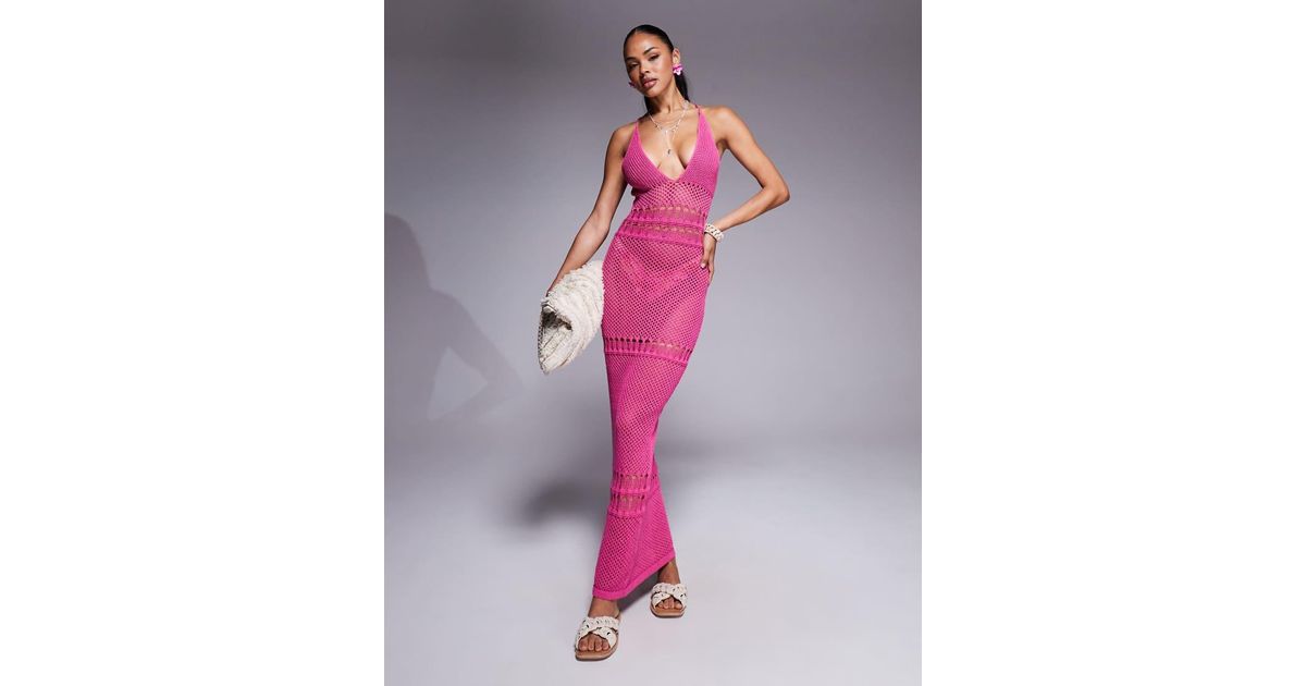 Missy Empire Missy Empire Knitted Plunge Cross Tie Back Detail Maxi Beach Dress in Pink | Lyst UK Missy Empire Missy Empire Knitted Plunge Cross Tie Back Detail Maxi Beach Dress in Pink | Lyst UK