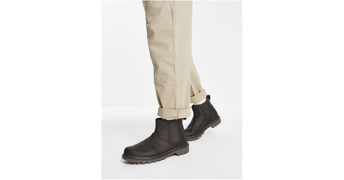 Caterpillar Thornberry Chelsea Boots in Dark Brown (White) for Men