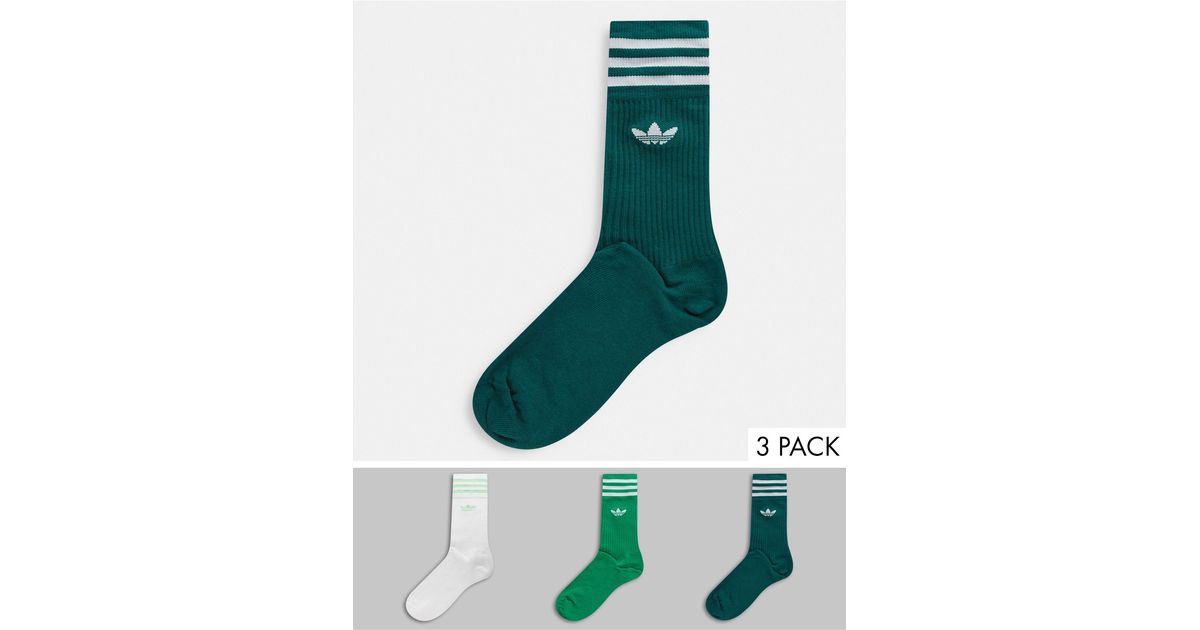 adidas Originals – Grüne Socken im 3er-Pack in Grün für Herren | Lyst DE