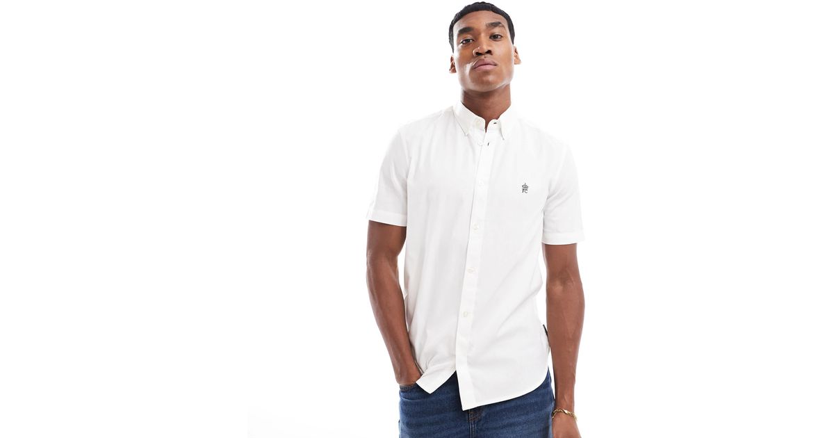 French connection short sleeve shirt best sale