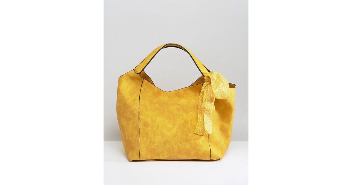 yellow slouch bag