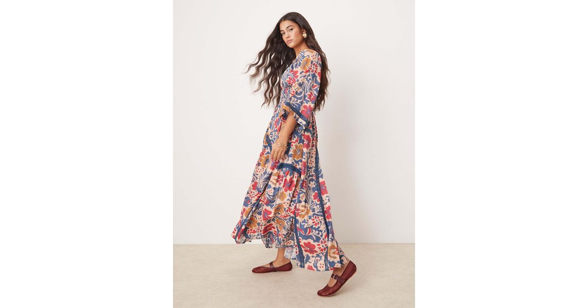 green emerald velvet dress Free People Women's Bluebell Maxi, Cherry Combo, M at Amazon Women's  Clothing store
