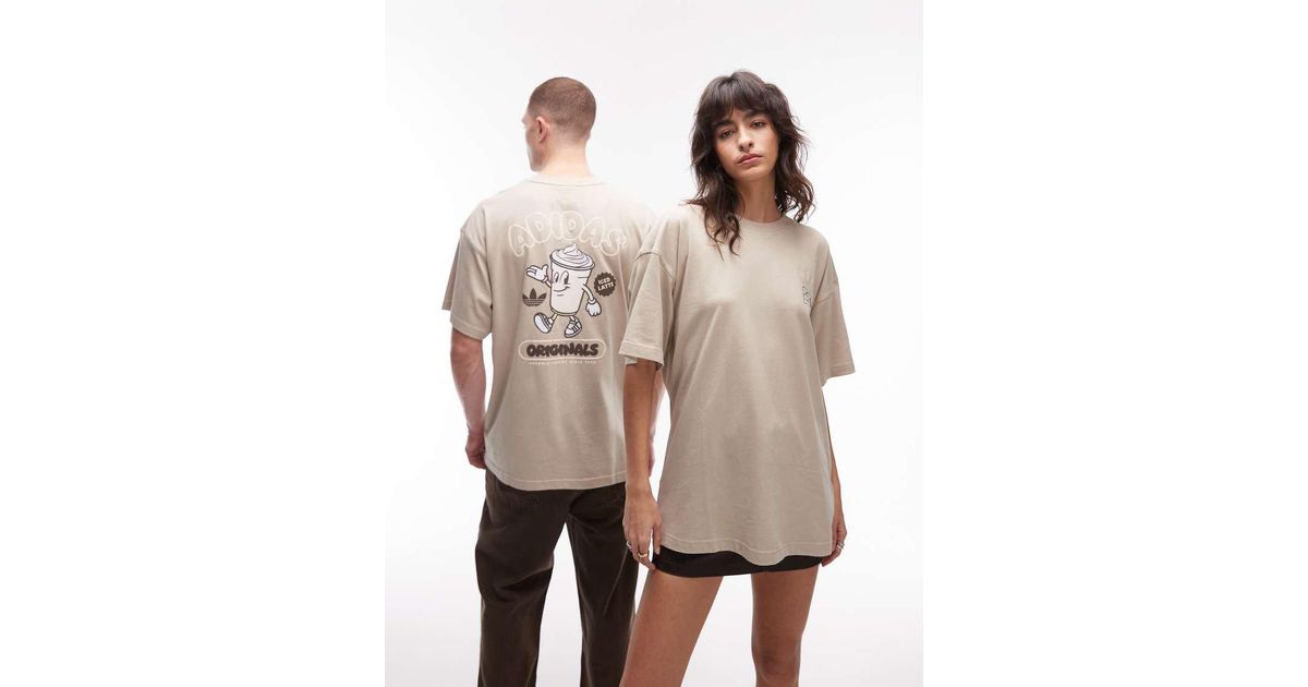 adidas Originals Iced Coffee Graphic T-shirt in Natural for Men
