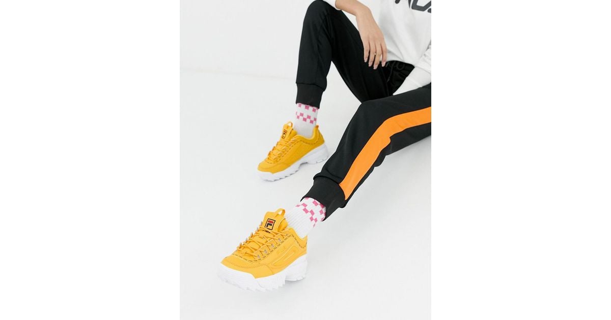 Fila disruptor best sale 2 repeat yellow