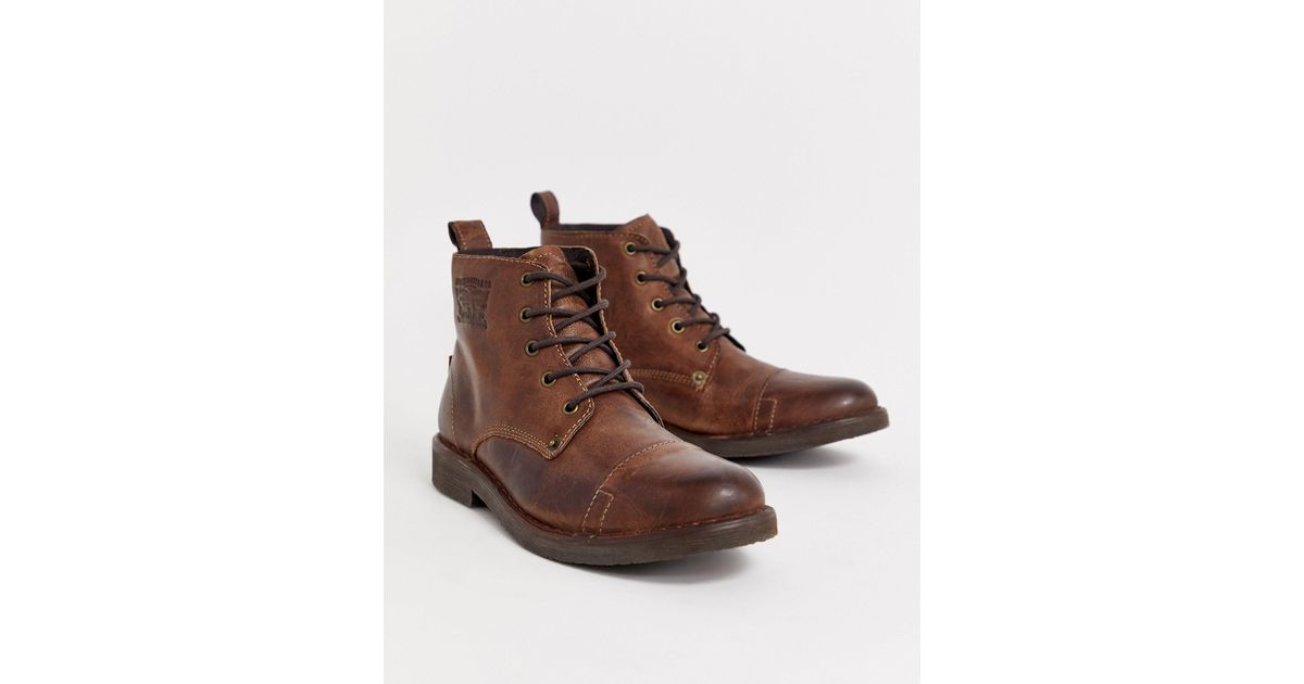 Botas marrones con cordones Track Levi's de Denim de color Marrón para  hombre | Lyst